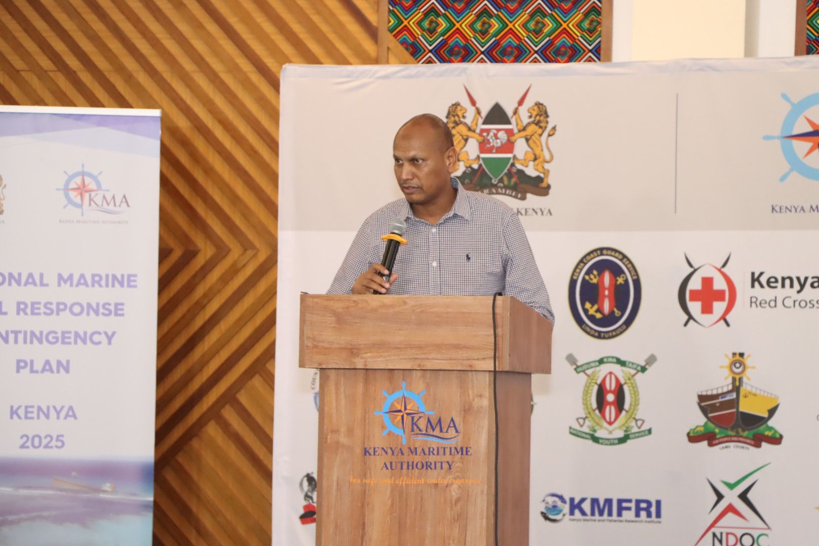 The Principal Secretary Aden A. Millah during a maritime event in Mombasa