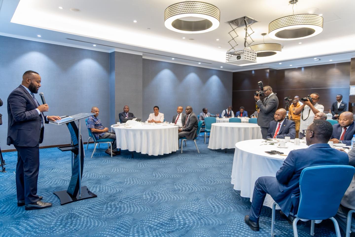 The Cabinet Secretary Ministry of Mining, Blue Economy and Maritime Affairs Hon. Ali Hassan Joho during an event at Taita Taveta County.