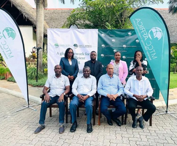 Shipping and Maritime PS Mr. Aden A. Millah posing for a photo with a MTCC-Africa Steering Committee team and members from the Jomo Kenyatta University of Agriculture and Technology (JKUAT), Kenya Maritime Authority (KMA) and the MTCC-Africa Secretariat.